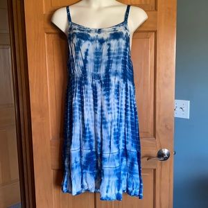 Torrid blue tie dye tank dress size 2